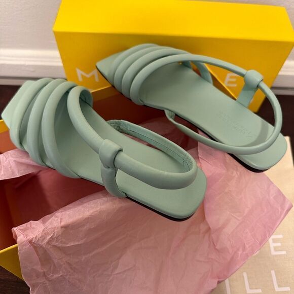 Mercedes Castillo top grain leather upper/ lining strappy sandal size 6/36 , NWT - Picture 9 of 16